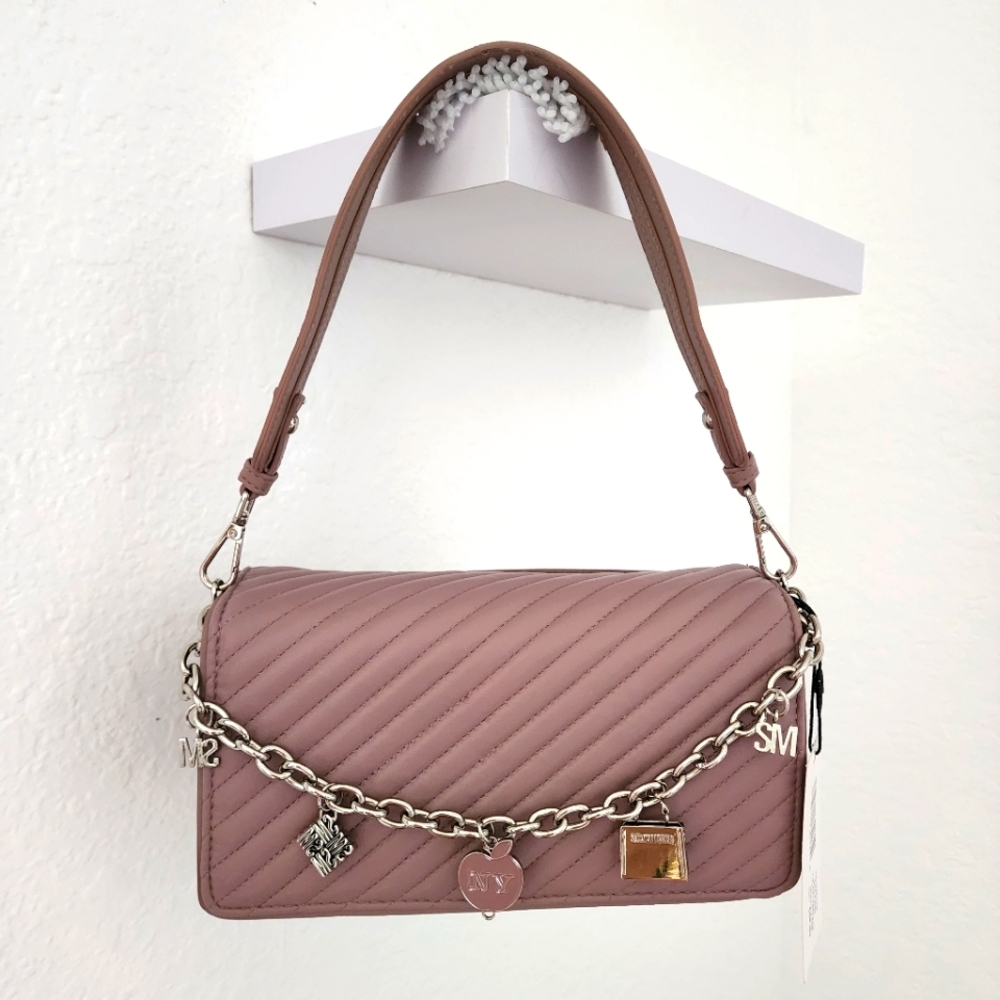Steve Madden Women's Bglossi Lilac/Mauve Quilted NWT Shoulder Bag.